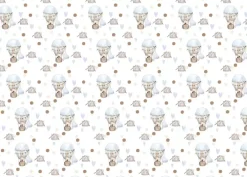 Outlet Tela de Encuadernar Ositos en Globo Lullaby Baby Boy Telas, Sedas Y Fieltro