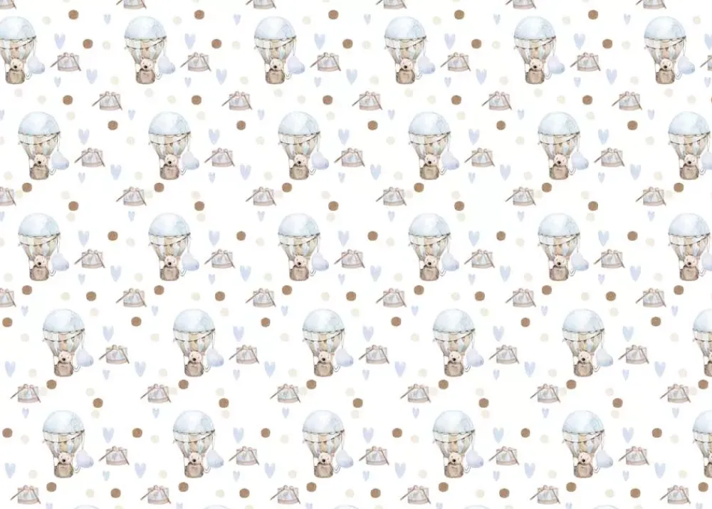 Outlet Tela de Encuadernar Ositos en Globo Lullaby Baby Boy Telas, Sedas Y Fieltro