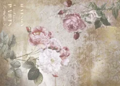 Clearance Tela de Encuadernar Roses II La Vie en Fleurs 70x50cm Telas, Sedas Y Fieltro