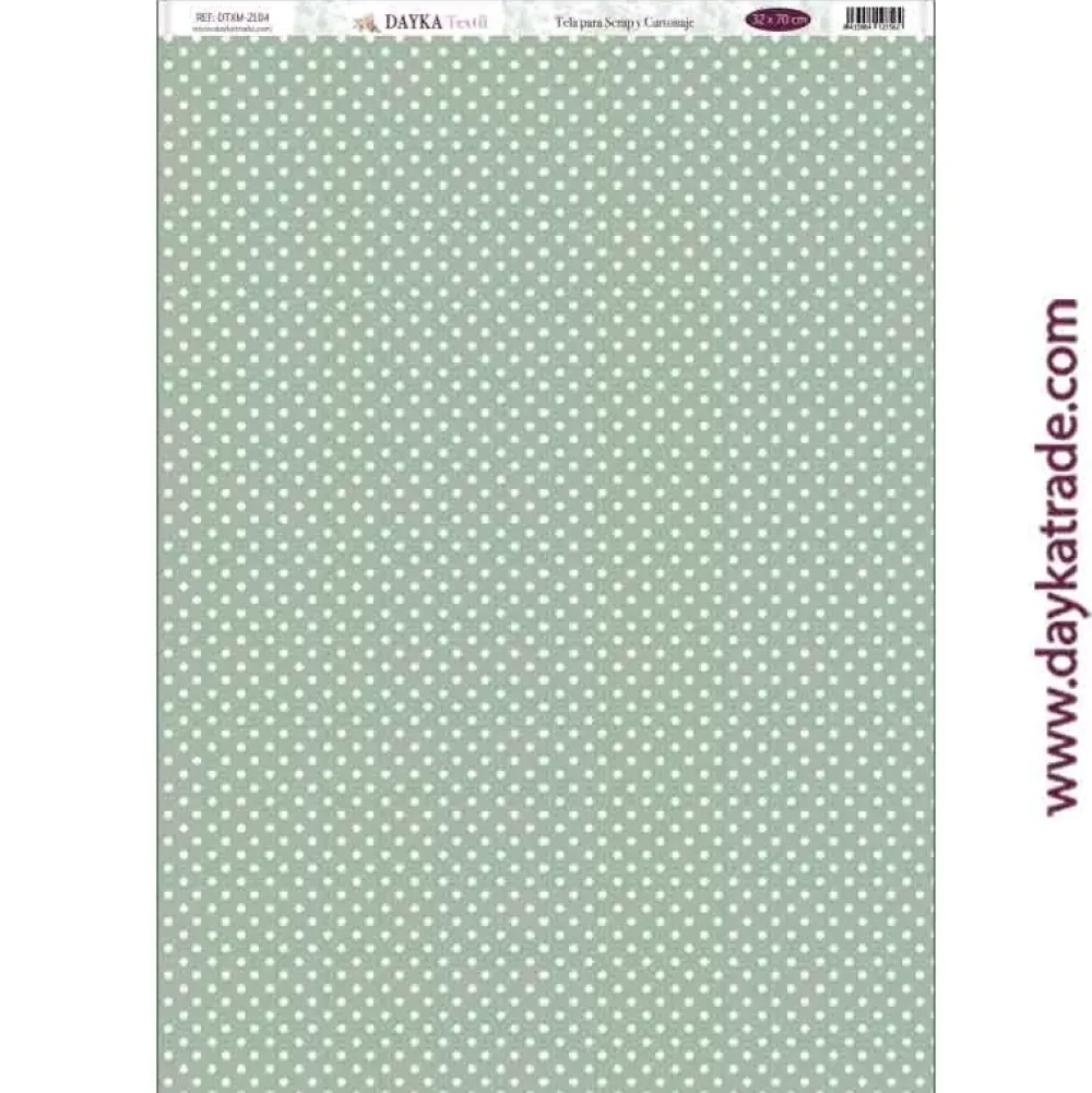 Clearance Tela DTXM-2104 Lunares Verdes En Comunión con la Naturaleza 32x70cm Telas, Sedas Y Fieltro