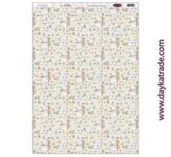 Hot Tela DTXM-2032 Patrón Fondo Barcos Bendiciones Dayka 33x70cm Telas, Sedas Y Fieltro