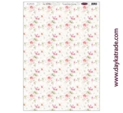 Best Tela DTXM-2022 Patrón Fondo Flores Bendiciones Dayka 33x70cm Telas, Sedas Y Fieltro