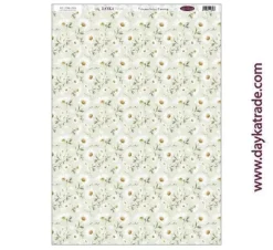 Discount Tela DTXM-2024 Patrón Fondo Flores Bendiciones Dayka 33x70cm Telas, Sedas Y Fieltro