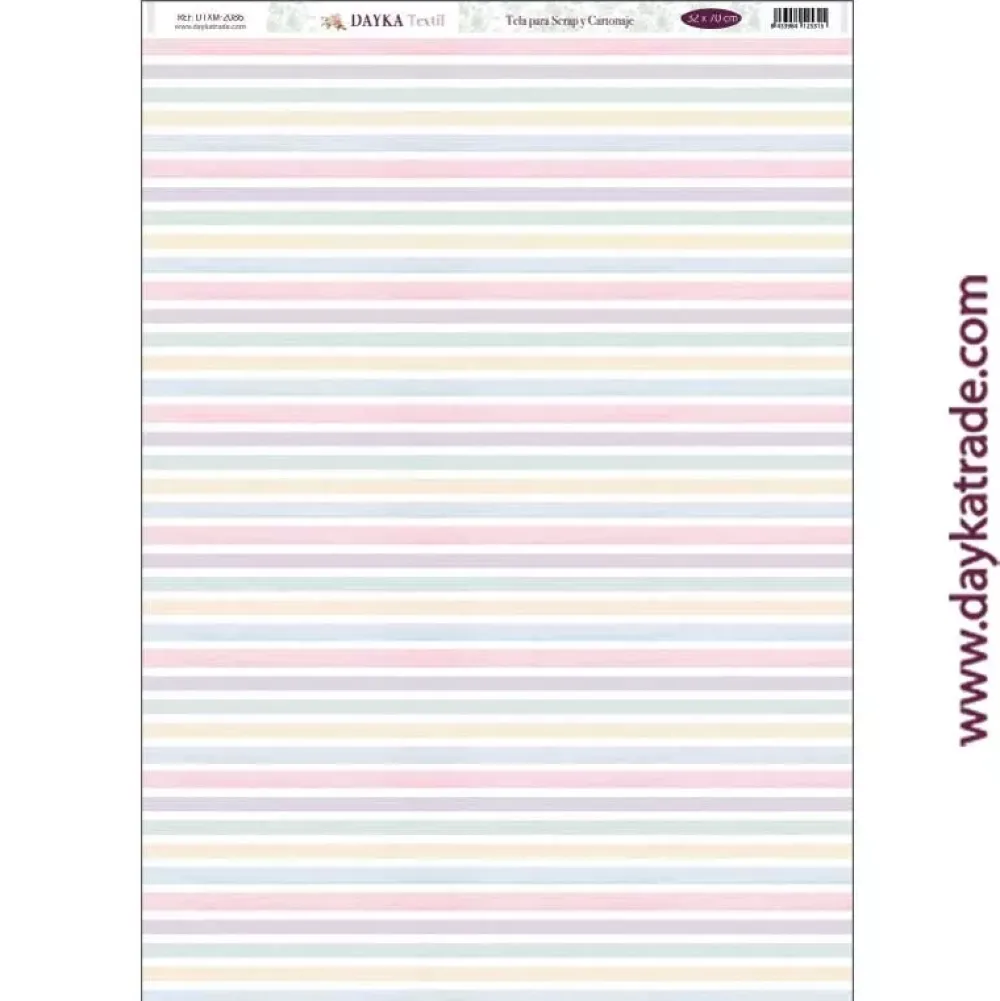 Sale Tela DTXM-2086 Rayas colores Puro Amor Rosas Dayka 33x70cm Telas, Sedas Y Fieltro