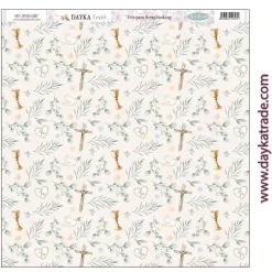 Sale Tela DTXS-1087 Cálices En Comunión con la Naturaleza 30x30cm Telas, Sedas Y Fieltro