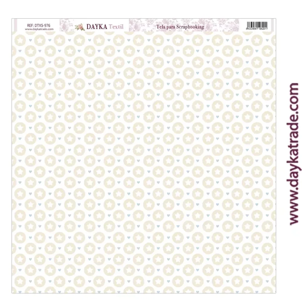 Tela DTXS-976 Dots Ha Nacido una Estrella Niña/Niño Dayka 30x30cm Telas, Sedas Y Fieltro