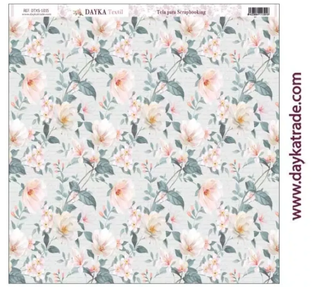 Online Tela DTXS-1015 Fondo Flores Dayka 30x30cm Telas, Sedas Y Fieltro