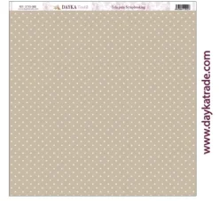 Clearance Tela DTXS-988 Marrón Con Puntos Rosas Hoy Es Mi Día Niña Dayka 30x30cm Telas, Sedas Y Fieltro