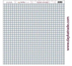 Clearance Tela DTXS-998 Vichy Azul Hoy Es Mi Día Niño Dayka 30x30cm Telas, Sedas Y Fieltro
