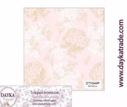 New Tela para Decoración #44 Flores rosas y amarillas con hojas verdes 50x100cm. Dayka Telas, Sedas Y Fieltro
