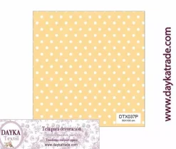 Outlet Tela para Decoración #37 Flores con fondo crema y lunares 50x100cm. Dayka Telas, Sedas Y Fieltro