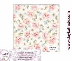Clearance Tela para Decoración #41 Flores vintage 50x100cm. Dayka Telas, Sedas Y Fieltro