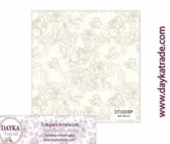 Online Tela para Decoración #35 Flores monocromáticas 50x100cm. Dayka Telas, Sedas Y Fieltro