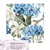 Online Tela para Decoración #32 Hortensias y pájaros 50x100cm. Dayka Telas, Sedas Y Fieltro
