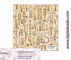 Online Tela para Decoración #30 Abecedario / Letras vintage 50x100cm. Dayka Telas, Sedas Y Fieltro