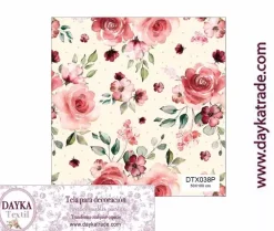 Hot Tela para Decoración #38 Flores con fondo crema y lunares 50x100cm. Dayka Telas, Sedas Y Fieltro