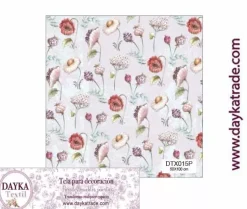 Best Tela para Decoración #15 Flores silvestres con fondo morado 50x100cm. Dayka Telas, Sedas Y Fieltro
