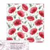 Outlet Tela para Decoración #21 Flores amapolas rojas 50x100cm. Dayka Telas, Sedas Y Fieltro