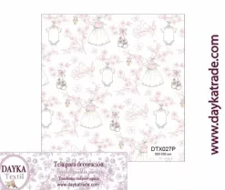 Outlet Tela para Decoración #27 Ropa de bebé y chupetes rosa 50x100cm. Dayka Telas, Sedas Y Fieltro