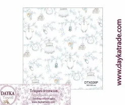Clearance Tela para Decoración #26 Ropa de bebé y chupetes azul 50x100cm. Dayka Telas, Sedas Y Fieltro