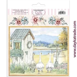 Hot Tela para Scrapbooking y Cartonaje Estilo Campestre 21x23cm Telas, Sedas Y Fieltro