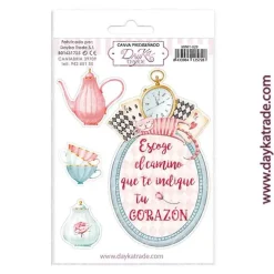 Outlet Tela para scrapbooking y cartonaje frase Alicia Dayka Telas, Sedas Y Fieltro
