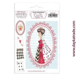Best Tela para scrapbooking y cartonaje Reina de corazones Alicia Dayka Telas, Sedas Y Fieltro