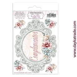 Outlet Tela para Scrapbooking y Cartonaje Marco Complementos y Flores 12x17cm Telas, Sedas Y Fieltro
