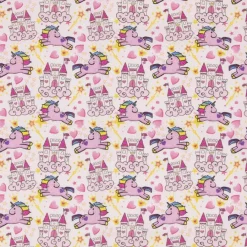 Sale Tela Unicornios y Castillos 50x30cm Telas, Sedas Y Fieltro
