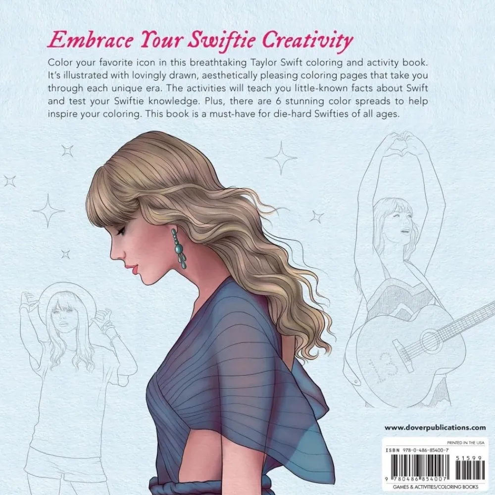 New The Eras of Taylor Swift Unofficial Coloring and Creativity Book Infantil|Colorear