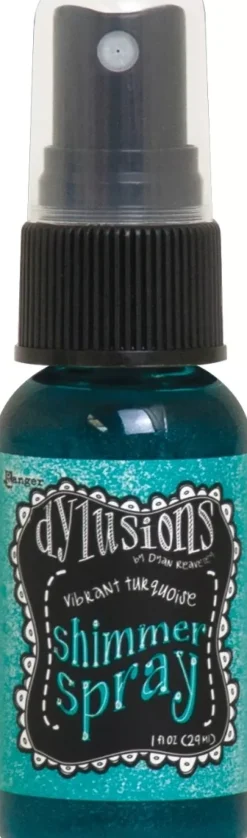 Clearance Tinta Spray Dylusions Shimmer Vibrant Turquoise 29ml Pinturas Acrílicas