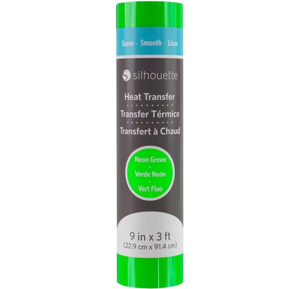 Clearance Transfer Para Tela Verde Neón 9”x36” Silhouette