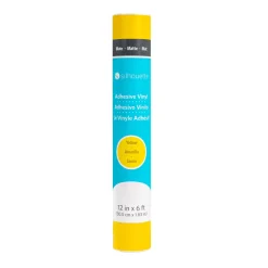 Discount Vinilo adhesivo mate removible Amarillo 12"x6' Silhouette