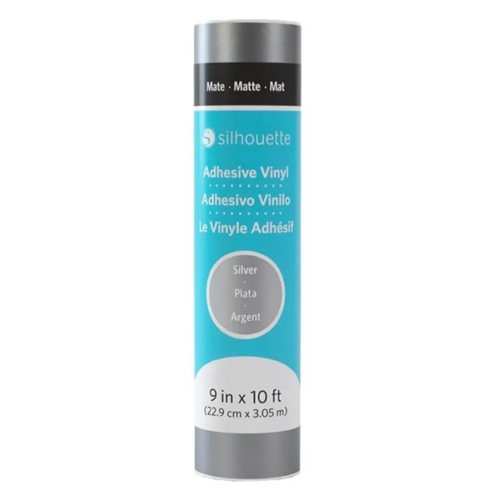 Sale Vinilo adhesivo mate removible Plateado 9"x10' Silhouette