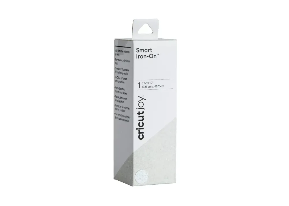 New Vinilo Smart Iron On Termotransferible Glitter Blanco Joy 13x48cm Silhouette